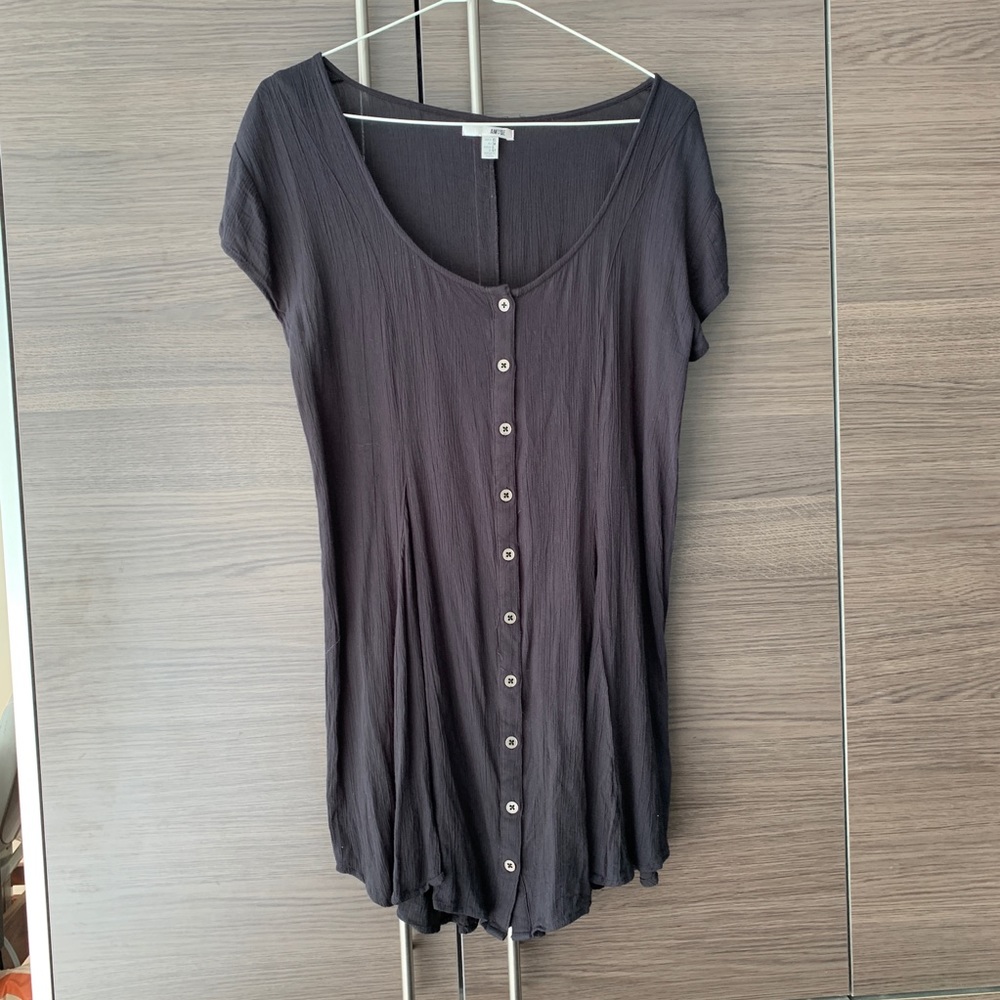 Amuse Society Black Button Down Dress